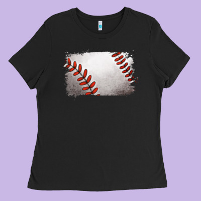 Ladies Tee baseball brushstroke