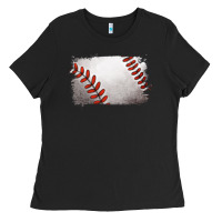 Black baseball brushstroke Ladies Tee - RanaPortraitStore