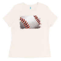 Bone baseball brushstroke Ladies Tee - RanaPortraitStore