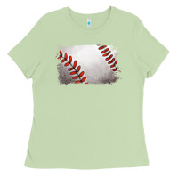 Matcha baseball brushstroke Ladies Tee - RanaPortraitStore