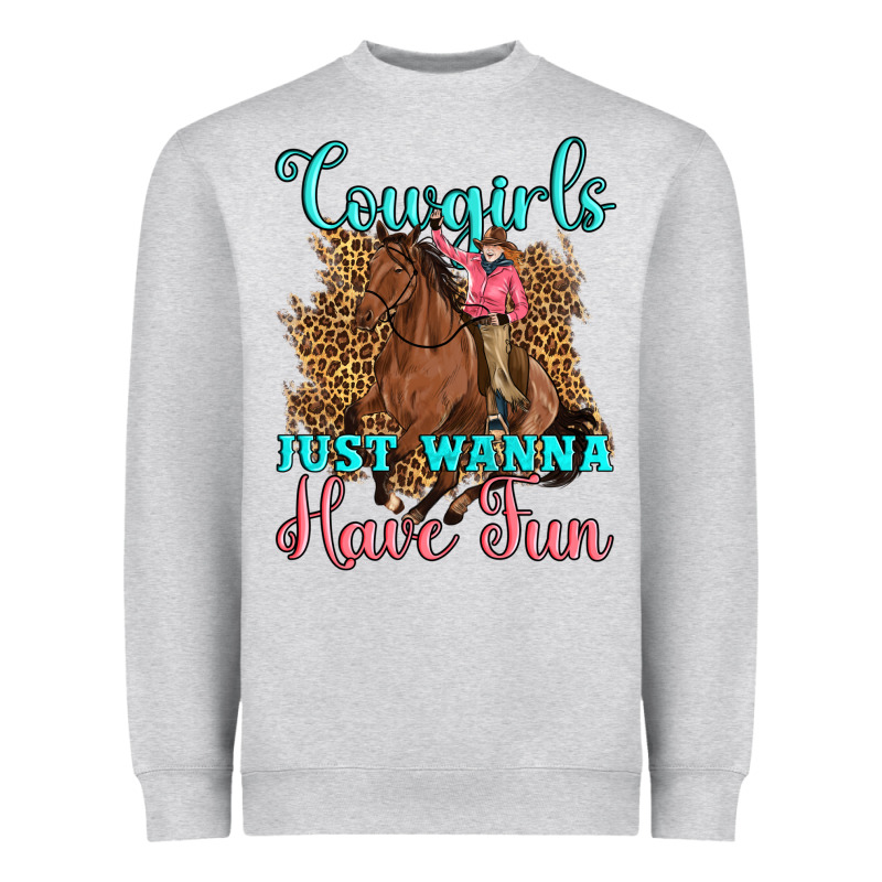 Cowgirls Just Wanna Have Fun Heavyweight Sweatshirt by Artiststas | Teevron