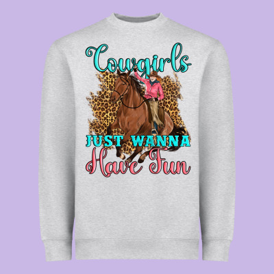 Cowgirls Just Wanna Have Fun Heavyweight Sweatshirt Designed By Artiststas