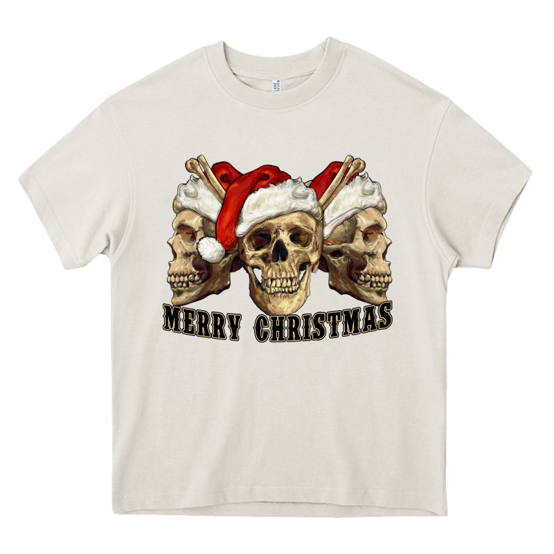 Merry Christmas Skulls Heavy Core Tee by RanaPortraitStore | Teevron