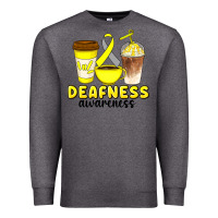 Charcoal Heather deafness awareness coffee cups Premium Sweatshirt - Artiststas