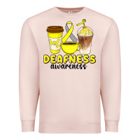 Pale Pink deafness awareness coffee cups Premium Sweatshirt - Artiststas