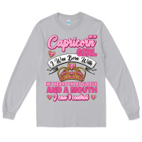 Moon Dust As A Capricorn Girl I Was Born With My Heart On My Sleeve And A Mouth Long Sleeve Tee - Jasminsmagicworld