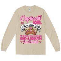 Mushroom As A Capricorn Girl I Was Born With My Heart On My Sleeve And A Mouth Long Sleeve Tee - Jasminsmagicworld