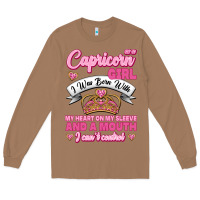 Toasted Coconut As A Capricorn Girl I Was Born With My Heart On My Sleeve And A Mouth Long Sleeve Tee - Jasminsmagicworld