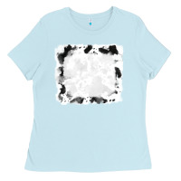 Baby Blue black and white cowhide frames Ladies Tee - RanaPortraitStore