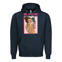 Navy self love is the best love Zipper Hoodie - MaliasSmallBusiness