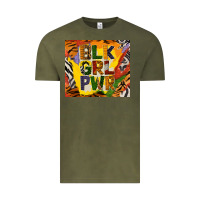 Vintage Olive black girl power tumbler Vintage Tee - BundleAndBundleShop
