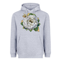 Heather Grey Pillow Fight Rose Heavyweight Hoodie - LillyAllenDesigns