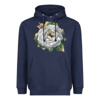 Navy Pillow Fight Rose Heavyweight Hoodie - LillyAllenDesigns