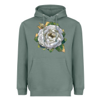 Sage Pillow Fight Rose Heavyweight Hoodie - LillyAllenDesigns