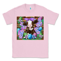Bubblegum Pink easter cow eggs flowers daisys Classic Tee - Artiststas