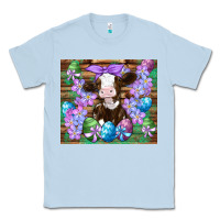 Dusty Blue easter cow eggs flowers daisys Classic Tee - Artiststas