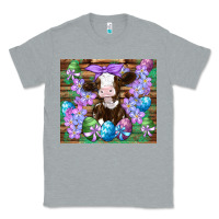 Heather Grey easter cow eggs flowers daisys Classic Tee - Artiststas