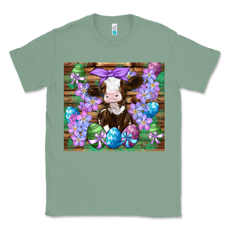 Easter Cow Eggs Flowers Daisys Classic Tee by Artiststas | Teevron