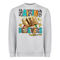 Heather Grey Raising believers matthew 4 17 Heavyweight Sweatshirt - AdoDesignShop