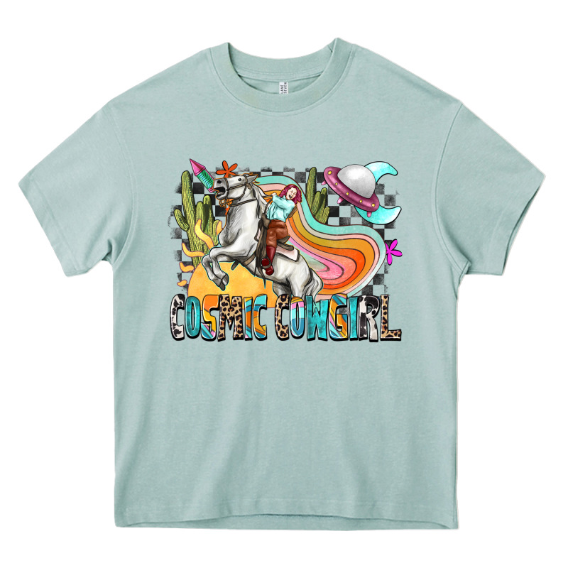 Cosmic Cowgirl Heavy Core Tee by Zillion Design Studio | Teevron