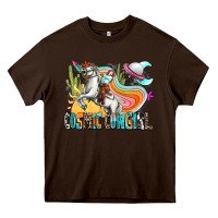Chocolate Brown cosmic cowgirl Heavy Core Tee - Zillion Design Studio