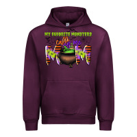 Mauve Wine my favorite monsters calls me mom Urban Hoodie - CowGirlArtShop