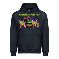 Navy my favorite monsters calls me mom Urban Hoodie - CowGirlArtShop
