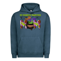 Pigment Midnight Navy my favorite monsters calls me mom Urban Hoodie - CowGirlArtShop