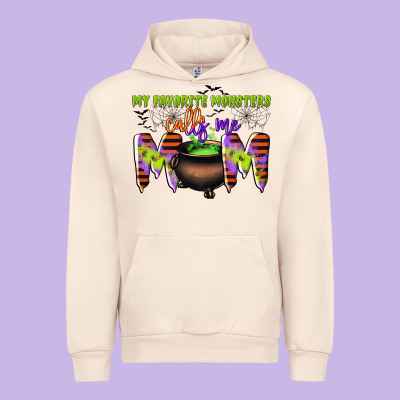 My Favorite Monsters Calls Me Mom Urban Hoodie Designed By Cowgirlartshop
