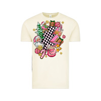 Vintage Arctic pink christmas lightning bolt Vintage Tee - AdoDesignShop