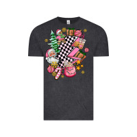 Vintage Black pink christmas lightning bolt Vintage Tee - AdoDesignShop