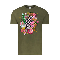 Vintage Olive pink christmas lightning bolt Vintage Tee - AdoDesignShop
