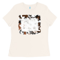 Bone black and brown cowhide Ladies Tee - RanaPortraitStore