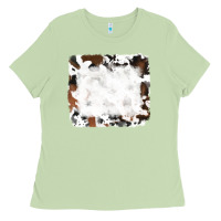 Matcha black and brown cowhide Ladies Tee - RanaPortraitStore