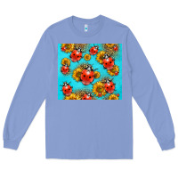 Colony Blue Western Sunflowers Ladybug Long Sleeve Tee - LillyAllenDesigns