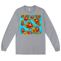 Heather Grey Western Sunflowers Ladybug Long Sleeve Tee - LillyAllenDesigns
