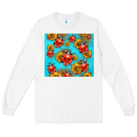 White Western Sunflowers Ladybug Long Sleeve Tee - LillyAllenDesigns