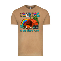 Vintage Camel camping is my happy  place Vintage Tee - AdoDesignShop