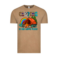 Vintage Coffee camping is my happy  place Vintage Tee - AdoDesignShop