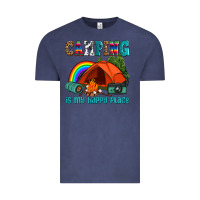 Vintage Denim camping is my happy  place Vintage Tee - AdoDesignShop