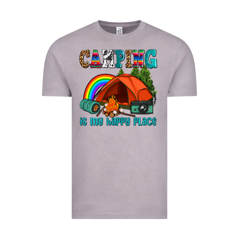 Camping Is My Happy  Place Vintage Tee by AdoDesignShop | Teevron