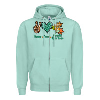 Seafoam Peace love pumpkin spice latte Zipper Hoodie - NancyCooperArtShop