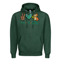 Sports Green Peace love pumpkin spice latte Zipper Hoodie - NancyCooperArtShop