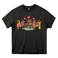 Asphalt Mom Bear With Sunflowers Heavy Core Tee - RanaPortraitStore