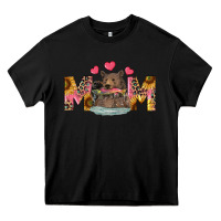 Black Mom Bear With Sunflowers Heavy Core Tee - RanaPortraitStore