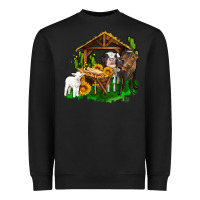 Black jesus holy night cows and sunflowers Heavyweight Sweatshirt - AdoDesignShop
