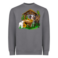 Storm jesus holy night cows and sunflowers Heavyweight Sweatshirt - AdoDesignShop