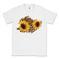 White sunflower leopard patch Classic Tee - AdoDesignShop