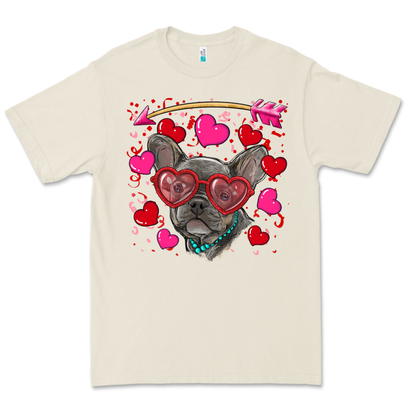 Valentine's Day French Bulldog Puppy Premium Tee by RanaPortraitStore | Teevron