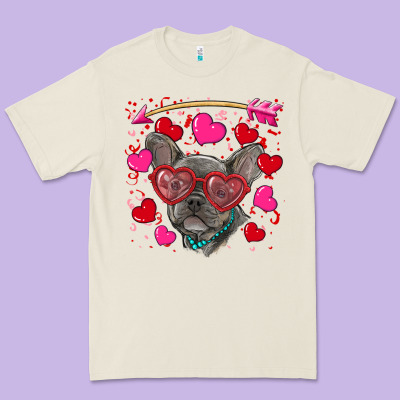 Premium Tee valentine's day french bulldog puppy